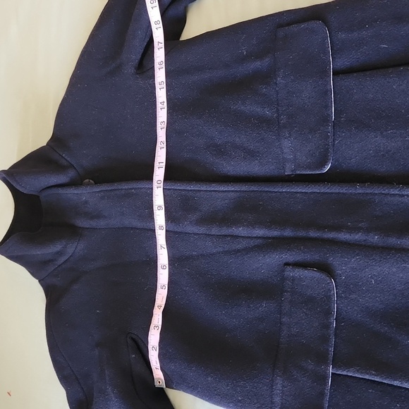 Vince Camuto Deep Navy Blue Women's Wool Blend Full Zip Coat Size S - Picture 15 of 16